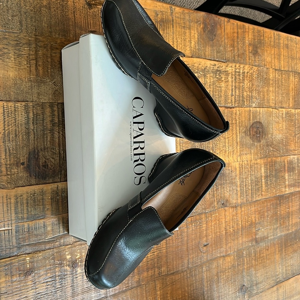 Black loafers. Size 6.5 M. Caparros